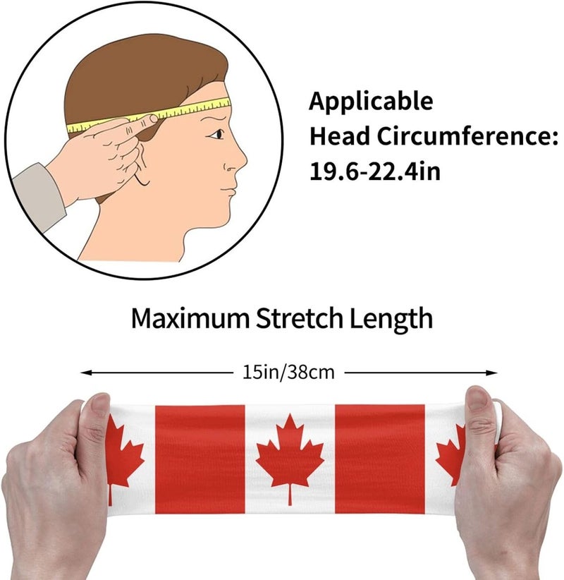 AKMCBSH National Flags Sports Sweatband Head Bands for Women Men - Moisture-Wicking Non-Slip Headband for Running Yoga Workout Fitness and Gym - Image 3